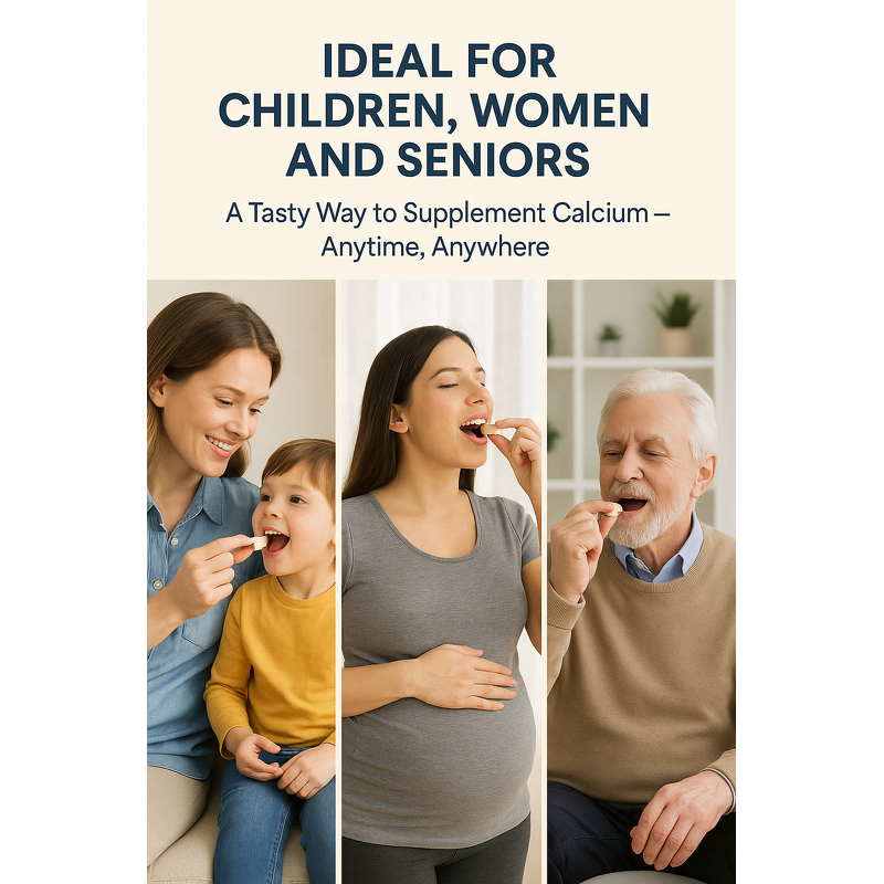 Calcium Chews Manufacturer - Caramel Flavor with Vitamin D3 for Adults & Kids