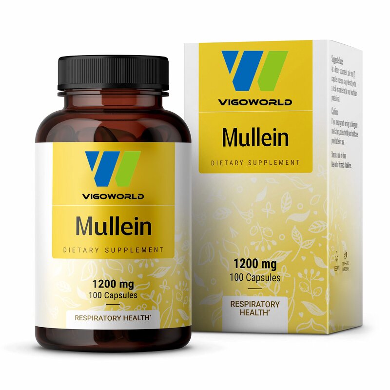 Mullein Leaf Extract Capsules Manufacturer - Organic Vegan for Digestive Immune & Sleep