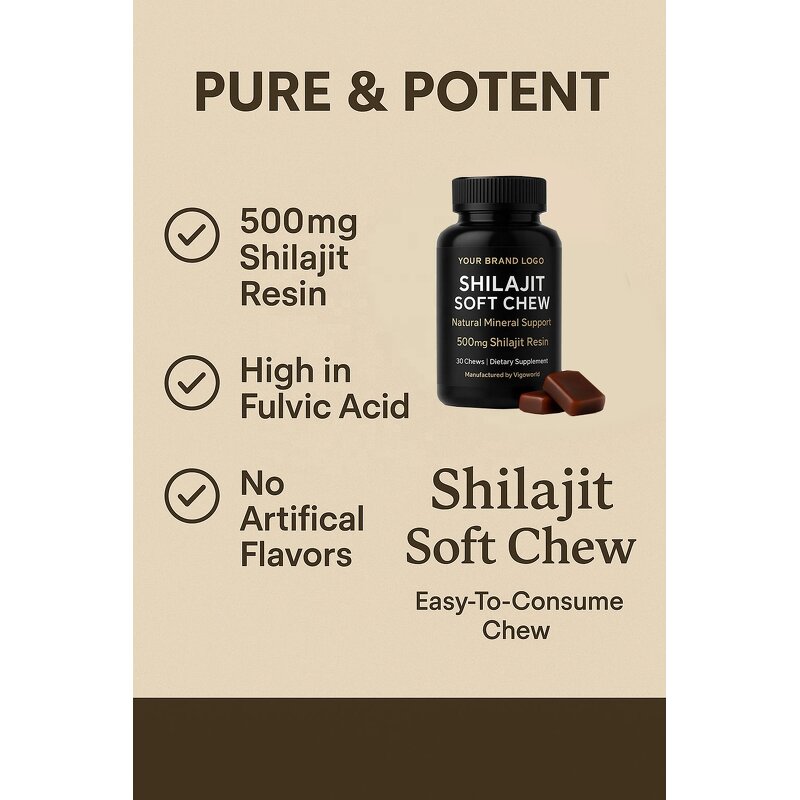 Shilajit Taffy Soft Chews Manufacturer - Himalayan for Energy Immune Focus 30 Count
