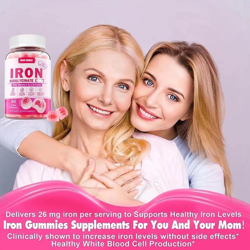 Iron Liquid Filled Gummies Manufacturer - OEM Essential Mineral for Women's Energy