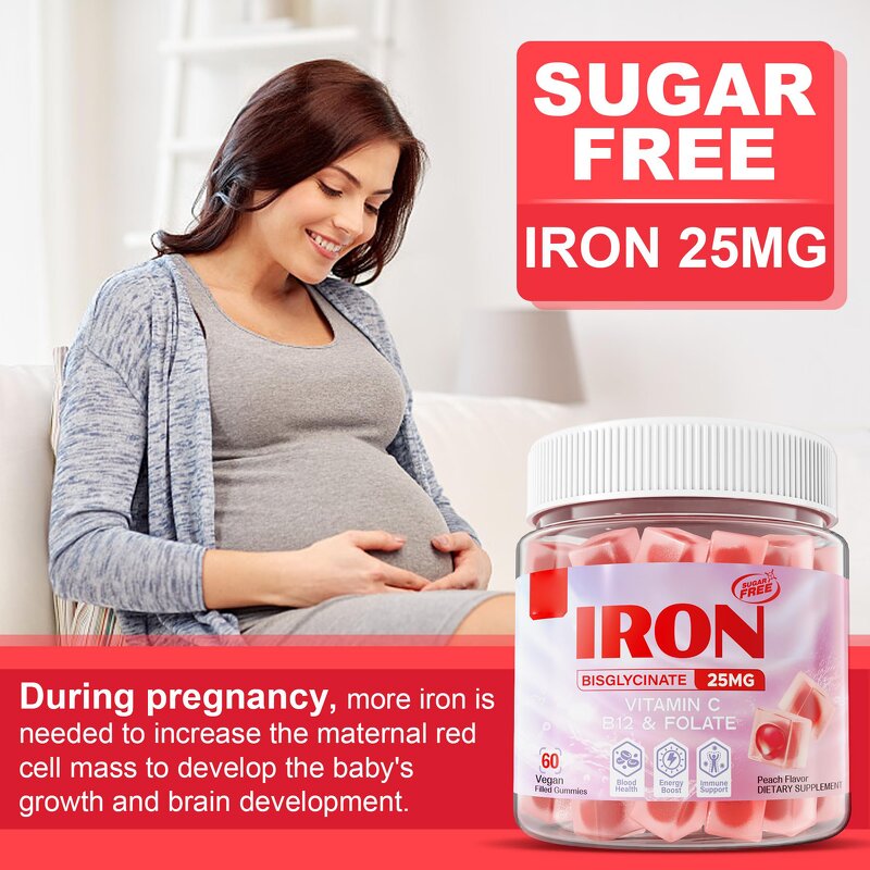 Iron Gummies Manufacturer - Sugar Free 25mg Supplement for Women & Men