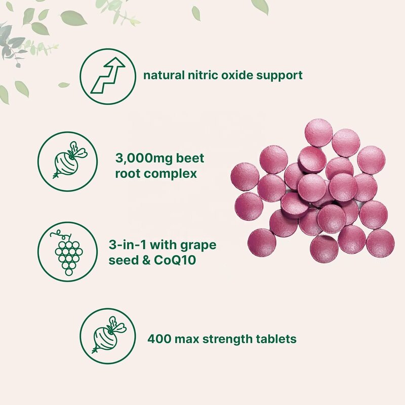 Beetroot Tablets Manufacturer - Vigo OEM 3000mg with Grapeseed CoQ10 Nitric Oxide