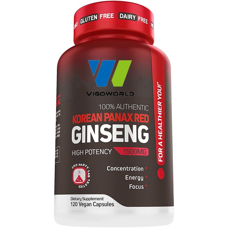 Ginseng Capsules Manufacturer - Vigoworld Red Panax with Ginkgo Ashwagandha Beet Root