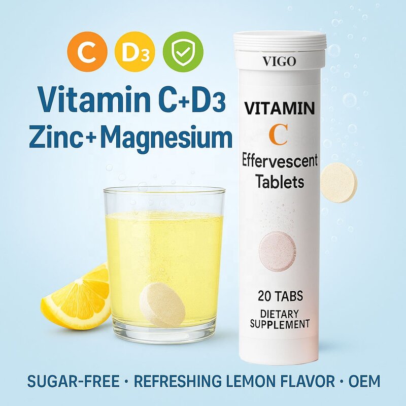 Vitamin C Effervescent Tablets Manufacturer - Vigo 1000mg Gluten-Free for Adult & Children