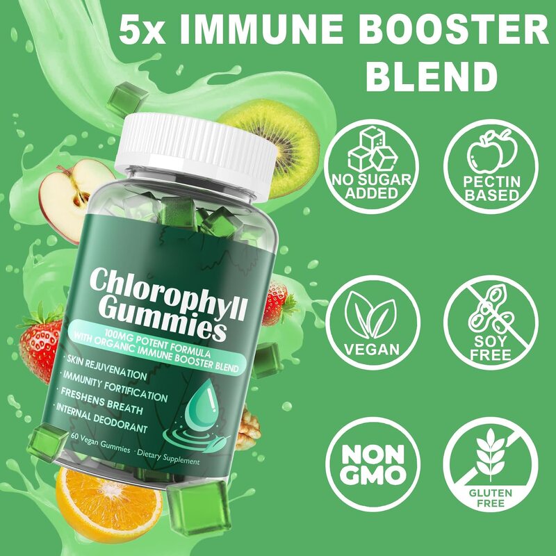 Chlorophyll Bear Gummy Manufacturer - with Organic Supergreens for Energy & Immune