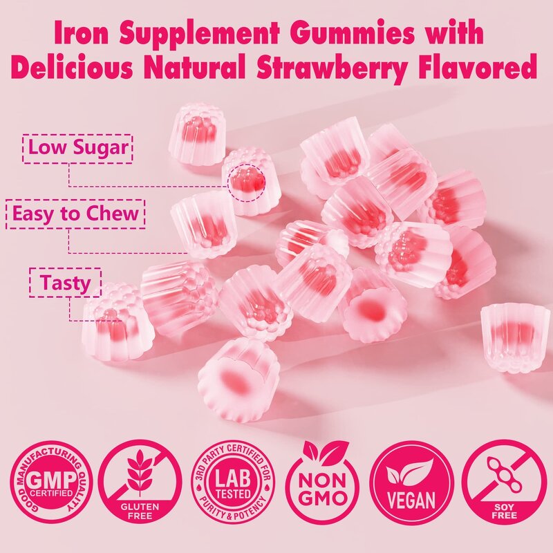 Iron Gummies Manufacturer - OEM/ODM with Vitamin C B12 Folate & Beetroot