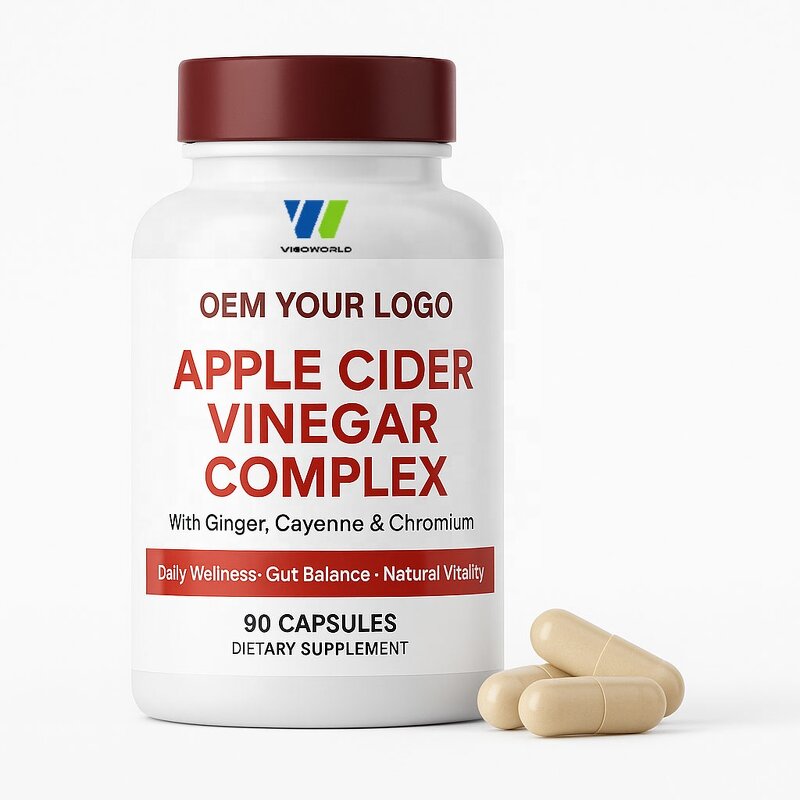Apple Cider Vinegar Capsules Manufacturer - Vegan with Turmeric Ginger for Weight Management