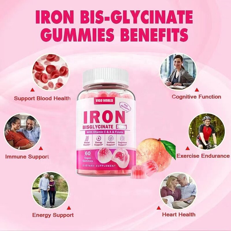 Iron Liquid Filled Gummies Manufacturer - OEM Essential Mineral for Women's Energy