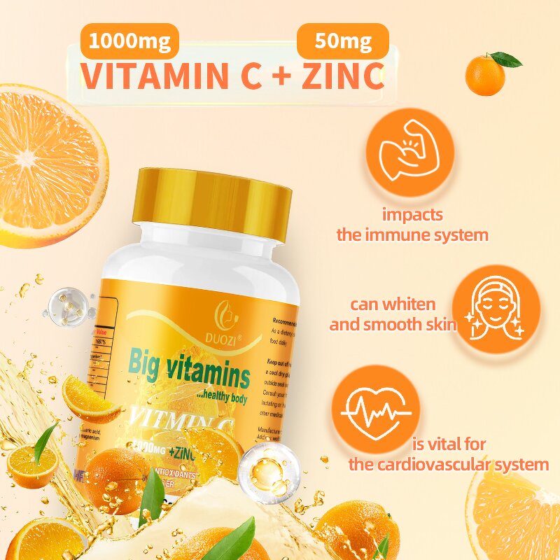 Vitamin C Tablet - Manufacturer OEM DUOZI 1000mg Chewable Zinc Beauty Wholesale