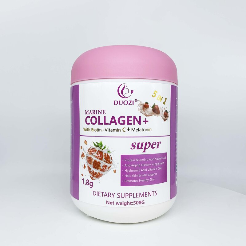Marine Collagen Powder - Manufacturer OEM ODM 508g Biotin Vitamin C Melatonin