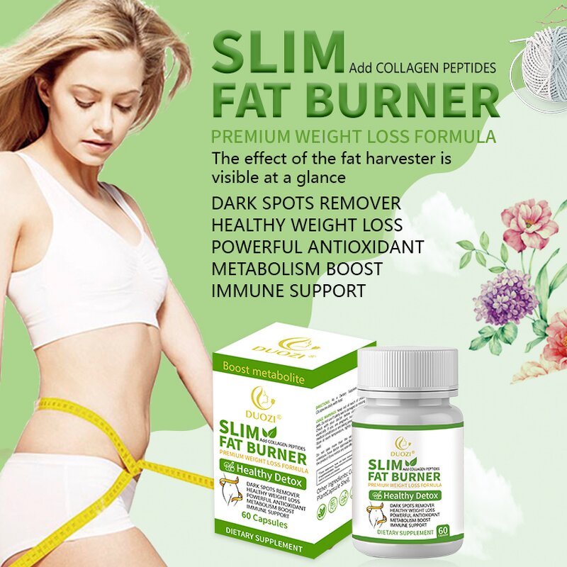 Fat Burner Pills - Manufacturer Ships in 2 Days Slim Detox Flat Dietary fiber