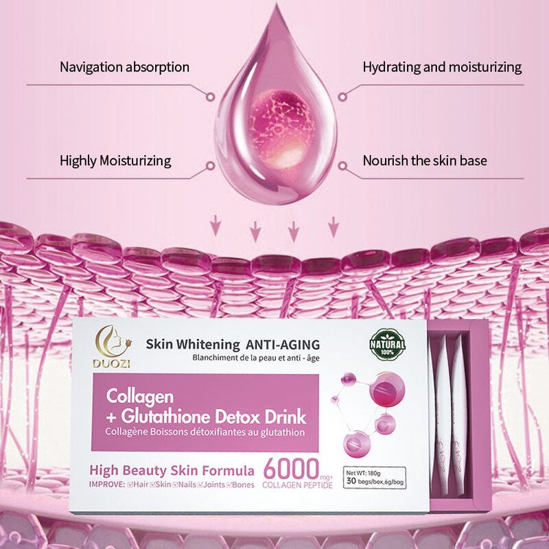 Collagen Powder Drink - Manufacturer OEM 6000mg Skin Whitening Beauty Bulk