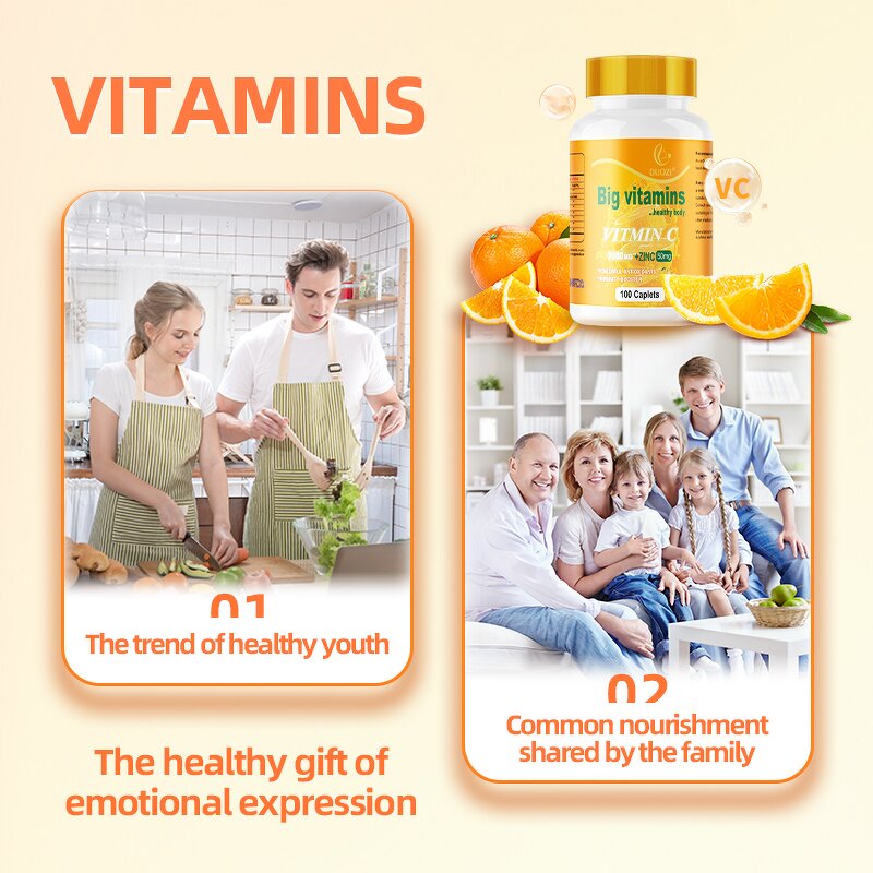 Vitamin C Tablet - Manufacturer OEM DUOZI 1000mg Chewable Zinc Beauty Wholesale