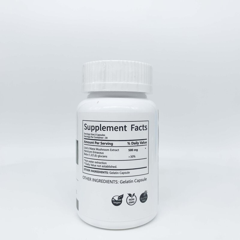 Lion's Mane Capsules - Manufacturer OEM ODM 1000mg Matcha Brain Booster