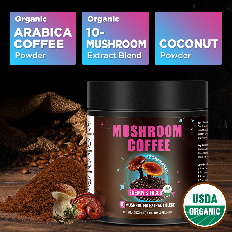 Lions Mane Mushroom Coffee Manufacturer - Organic with Coconut Flavor