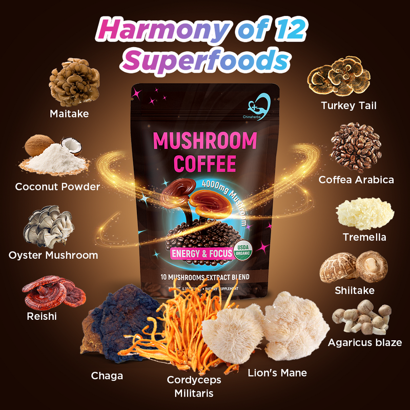 Mushroom Coffee Manufacturer - Private Label Instant Arabica Powder