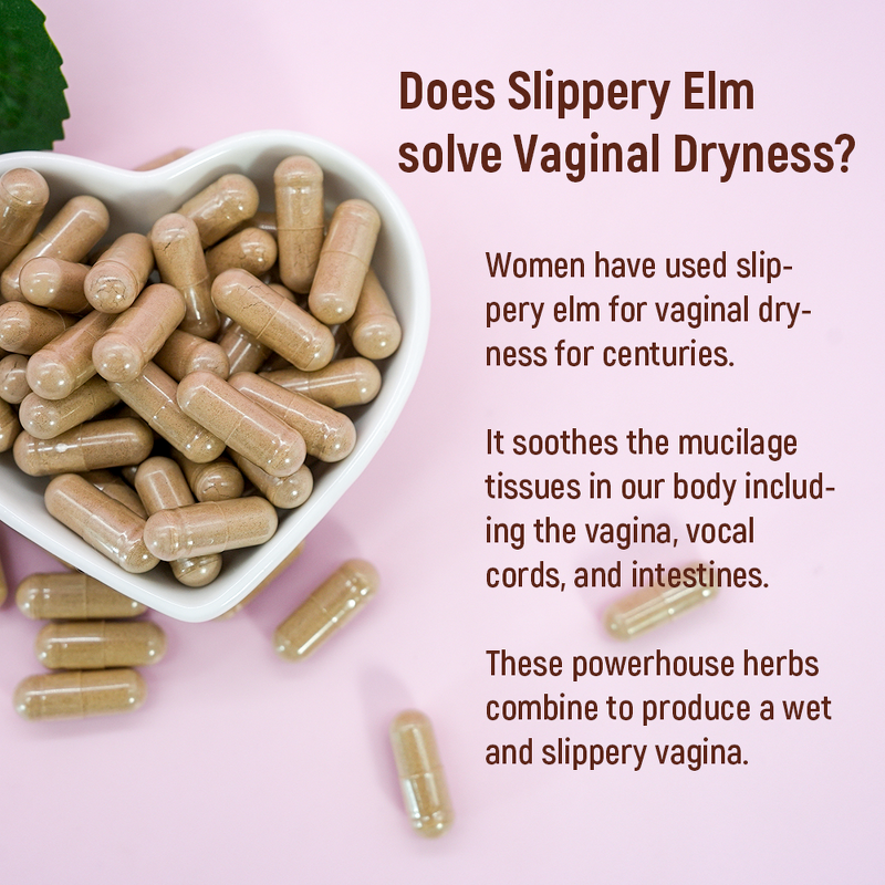 Yoni Wetness Pills Manufacturer - Private Label Slippery Elm Capsules