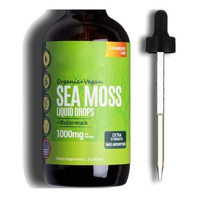 Sea Moss Oil Drops - Manufacturer Custom Label Organic Vegan Irish 2oz Glass Bottle
