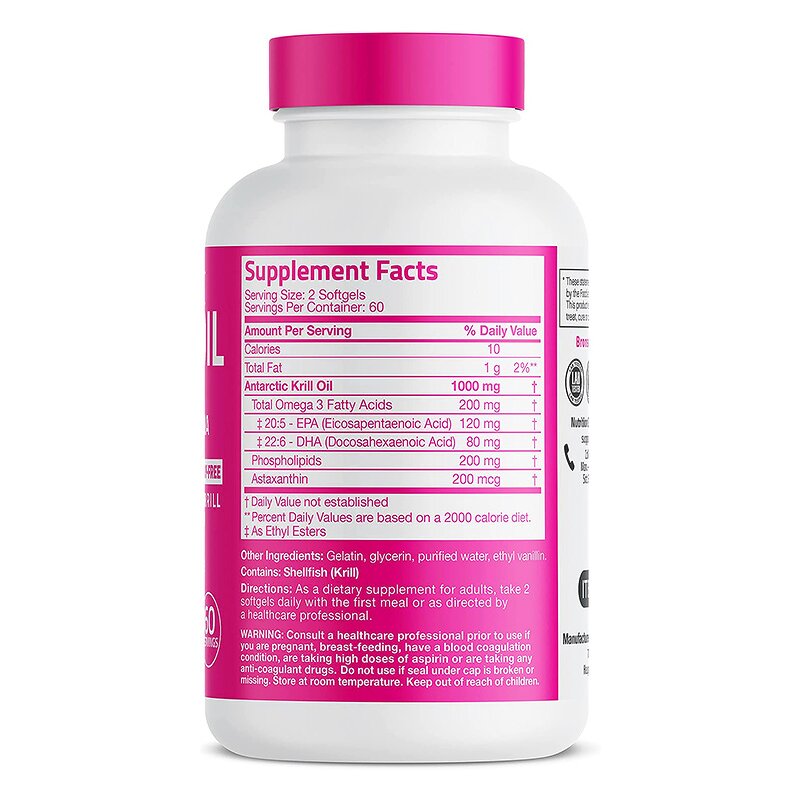 Krill Oil Softgels - Manufacturer 2021 OEM Private Label Omega 3 EPA DHA Joint