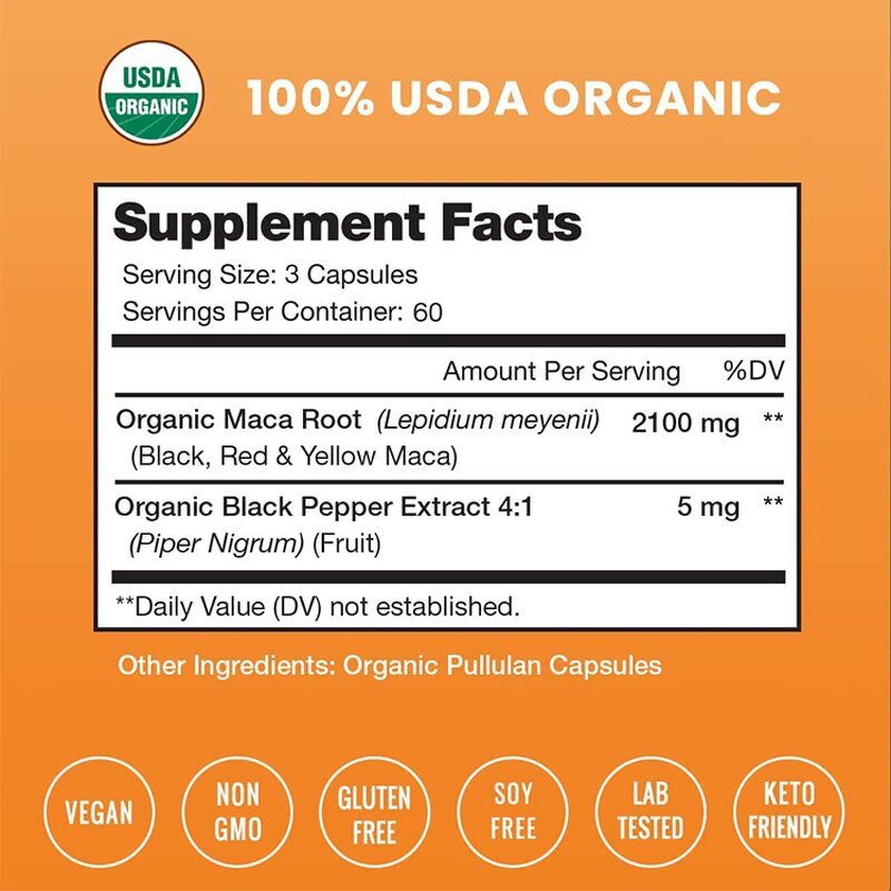 Maca Capsules - Manufacturer Customized Logo Horny Goat Weed Black Pepper Root