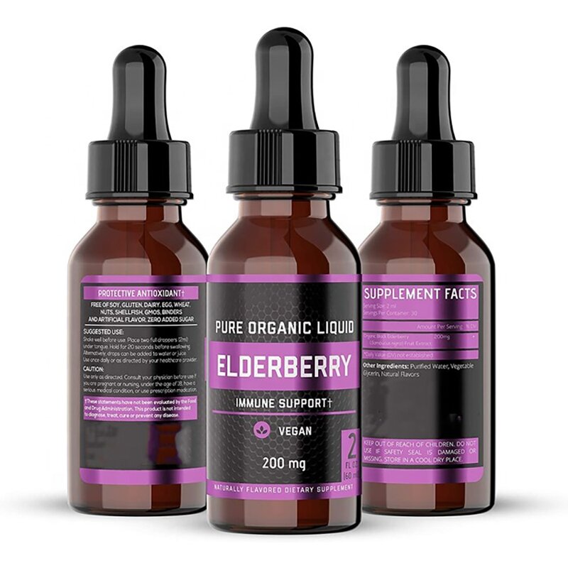 Elderberry Drops - Manufacturer Organic Sambucus Elderberries Extract Liquid