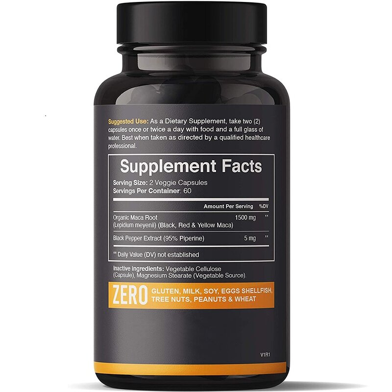 Maca Capsules - Manufacturer Customized Logo Black Curve Plus Hip Up Red Extract