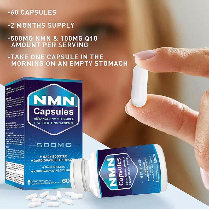 NMN Capsules - Manufacturer Best Nootropic NAD+ Booster Anti Aging CoQ10