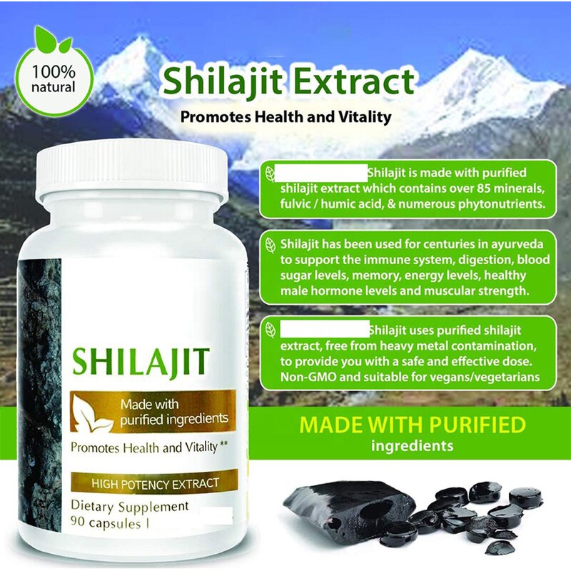 Shilajit Softgels - Manufacturer Private Label 500mg Extra Strength Stamina Power Organic