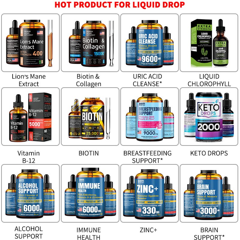 Probiotic Drops - Manufacturer Private Label OEM 60ml Digestion Men Women