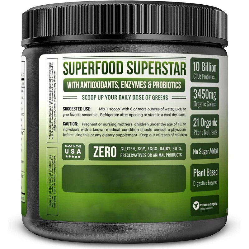 Super Greens Powder - Manufacturer Private Label 2025 Vegan Sugar Free Superfood Bleed