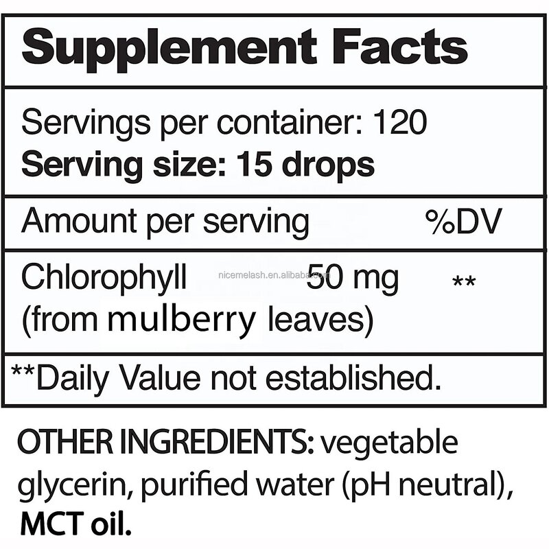 Chlorophyll Drops - Manufacturer Factory Price Mint Unflavored Digestion Immune