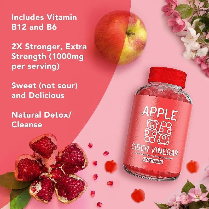 ACV Gummies - Manufacturer Wholesale Cider Vinager B9 B12 Immune Weight Loss 60Ct