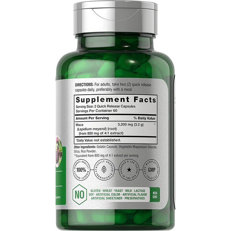 Maca Capsules - Manufacturer 2025 Hot 500Mg Weight Gain Hips Enlargment Black Pepper