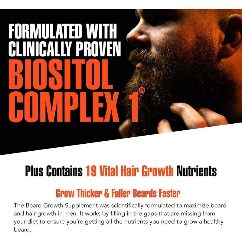 Beard Growth Gummies - Manufacturer Private Label Vitamin Gummy Candy Hair Beard Men