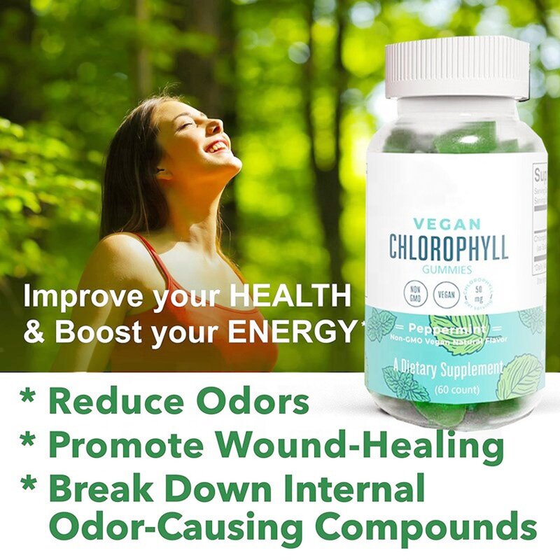 Chlorophyll Gummies - Manufacturer Private Label Herb Extract 60Ct Detox Liver Energy