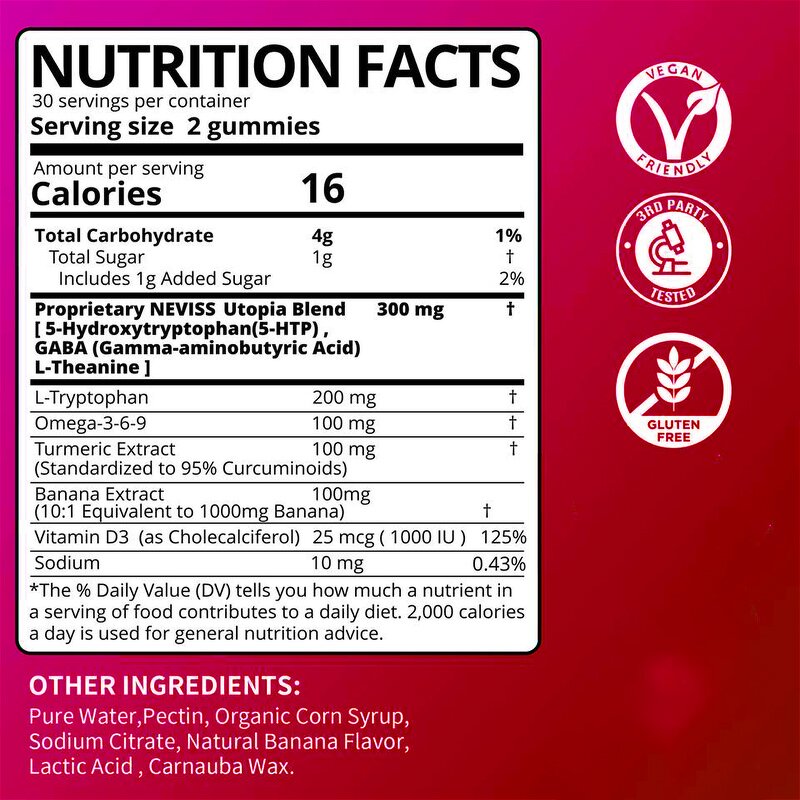 5-HTP Gummies - Manufacturer Anti-Anxiety Melatonin Sustained Release Sleep Aid