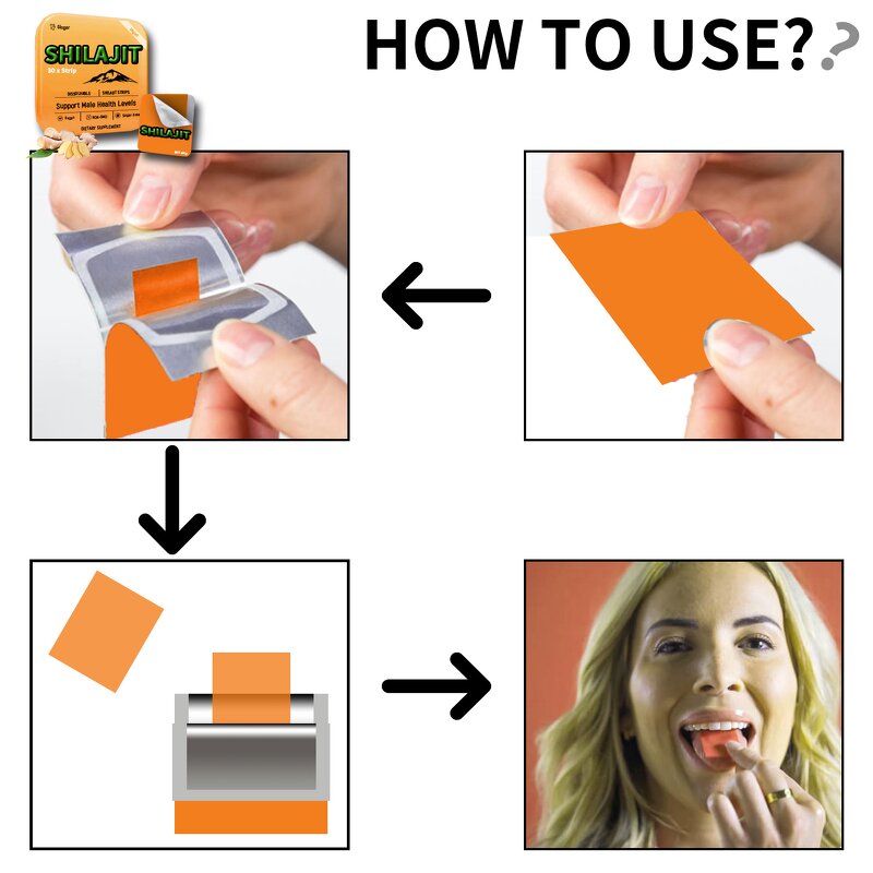 Shilajit Oral Strips - Manufacturer Customized Sugar-Free Fast Acting Himalayan