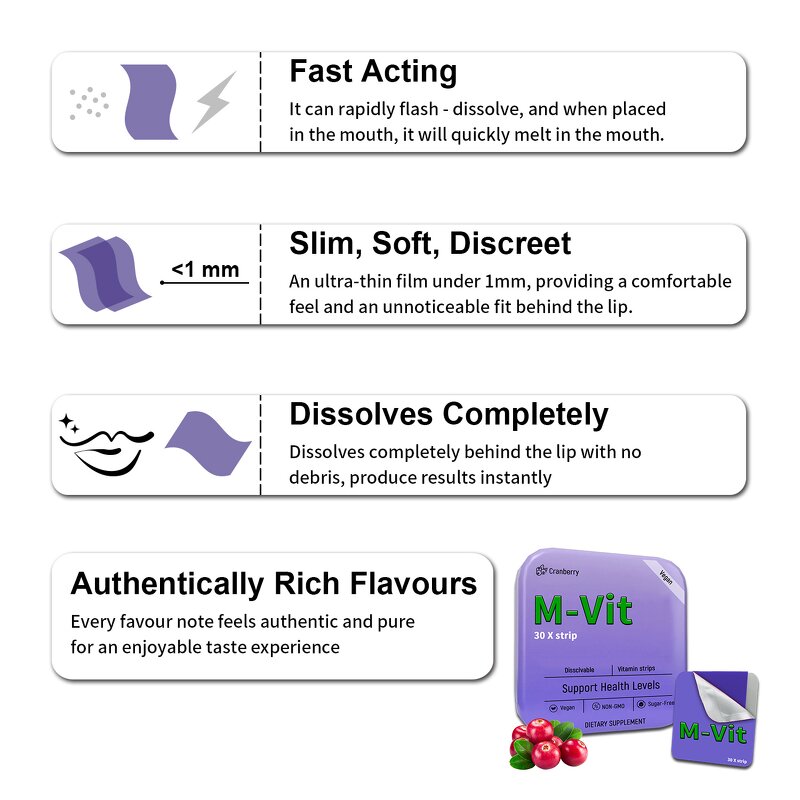 Multivitamin Strips - Manufacturer OEM Custom Flavor High Absorption Oral Thin Film