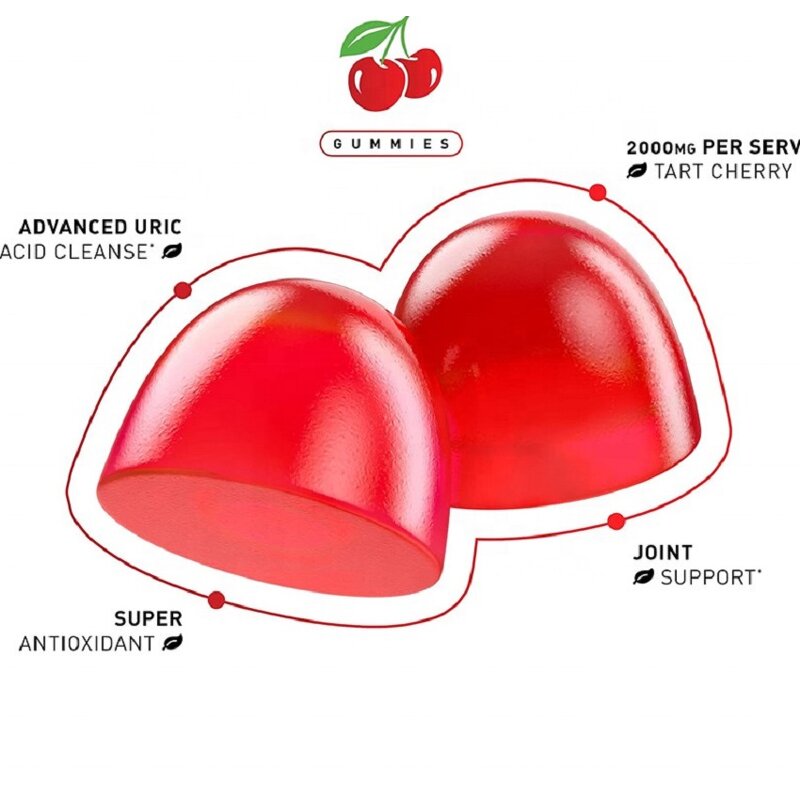 Uric Acid Gummies - Manufacturer 2025 Hot Acai Berry Tart Cherries Joint Circulation 60Ct