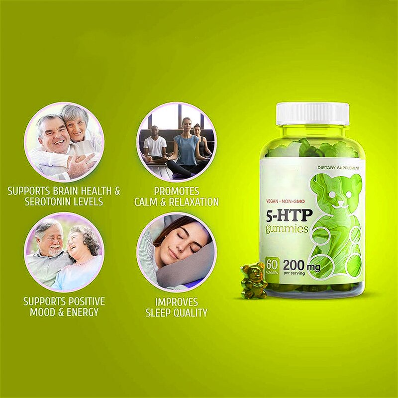 5-HTP Gummies - Manufacturer Deep Sleep Melatonin Free Calcium L-Tryptophan Calm
