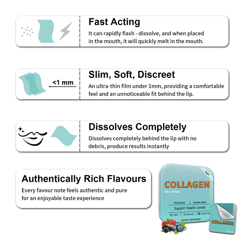 Collagen Oral Film - Manufacturer Wholesale Skin Whitening Vitamin Candy Chewable