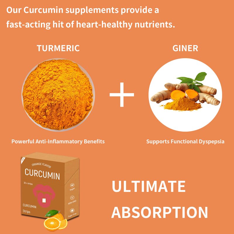 Curcumin Oral Strips - Manufacturer Good Price Turmeric Root Immune Support