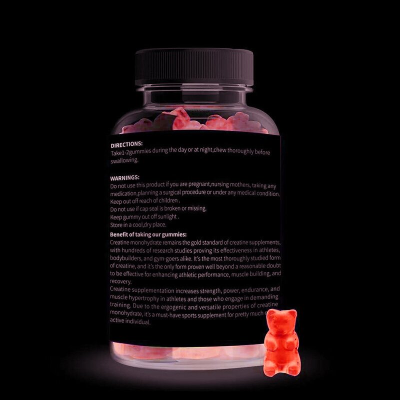Creatine Gummies - Manufacturer Vegan L-Carnitine Pre Workout Men Women Supplement