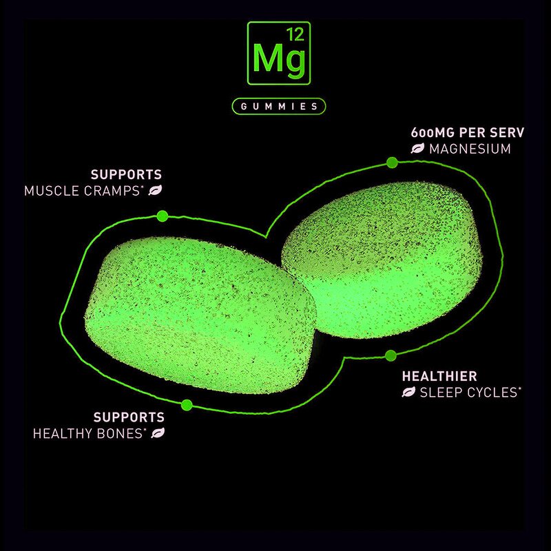 Magnesium Gummies - Manufacturer 600mg Glycinate Citrate Sleep Stress Cramp Relief
