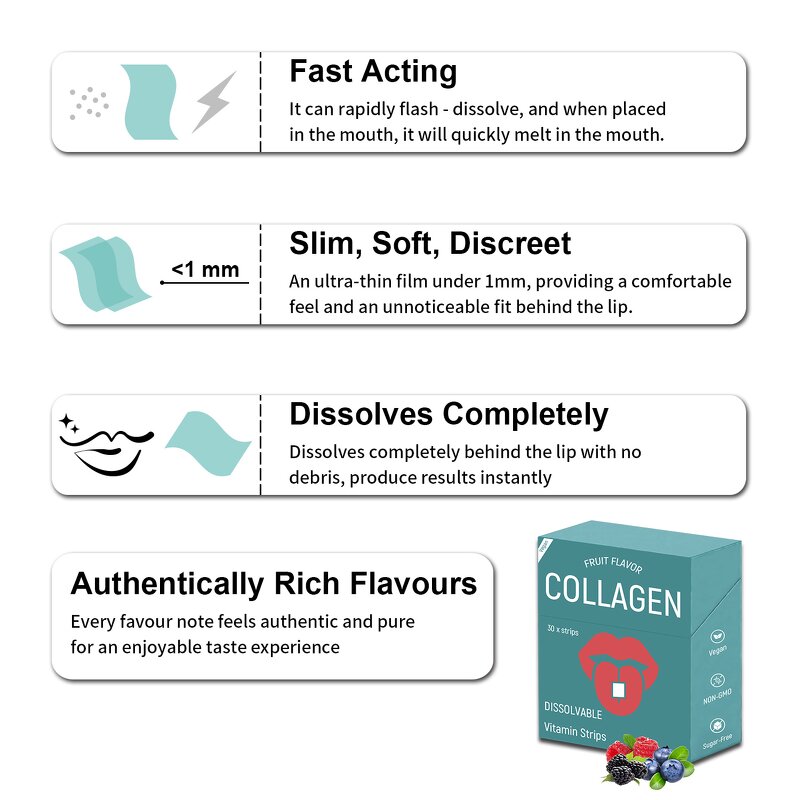 Collagen Oral Strips - Manufacturer OEM/ODM Natural Skin Whitening Anti Aging