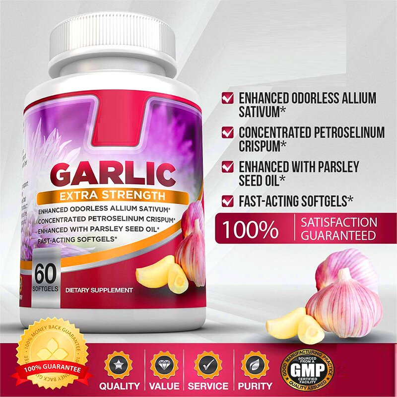 Garlic Softgels - Manufacturer Nutrition Odorless Allium Sativum Potent Supplement