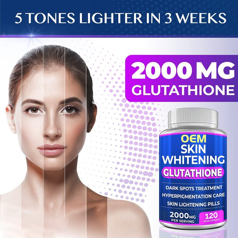 Glutathione Softgels - Manufacturer 5000mg Halal Skin Whitening Care Set Capsule