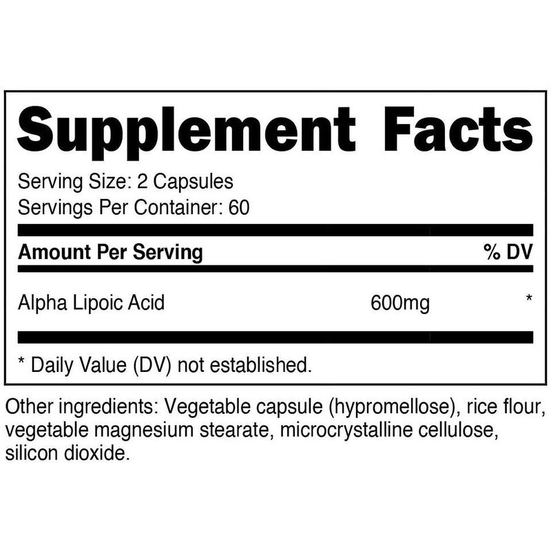 ALA Capsules - Manufacturer Alpha Lipoic Acid 600mg Blood Health Supplement