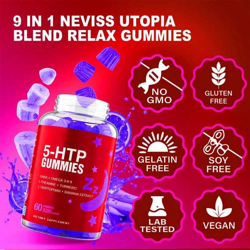 5-HTP Gummies - Manufacturer Anti-Anxiety Melatonin Sustained Release Sleep Aid