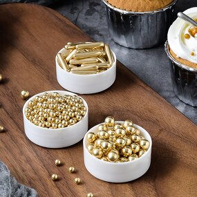 Cake Sprinkles Manufacturer - Wholesale Bulk Matte Halal Silver Gold Beads